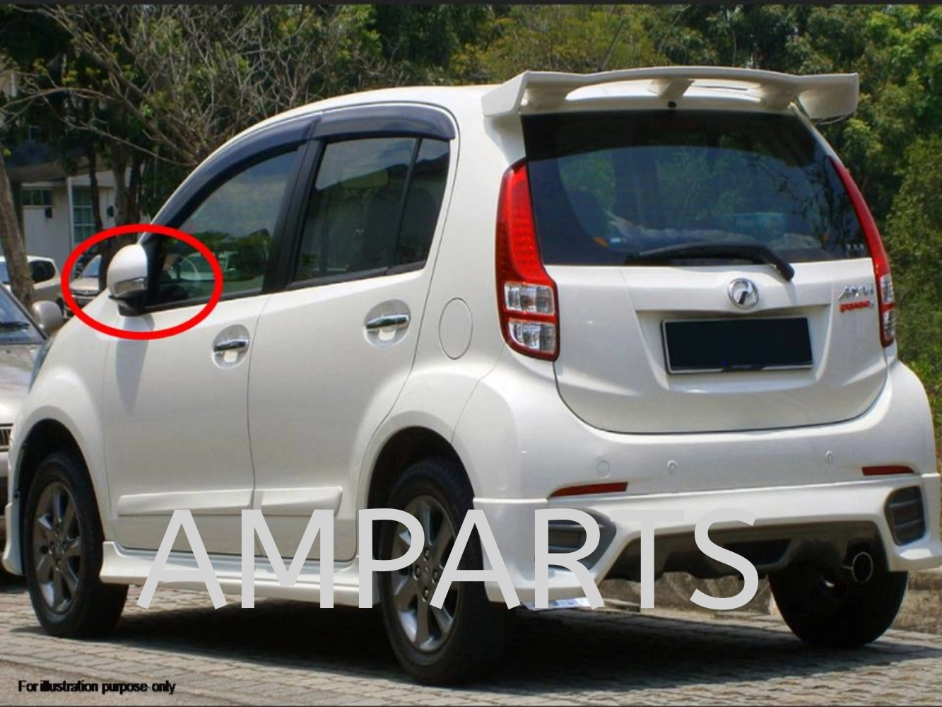 Perodua Myvi 2011 Door Mirror 7 Pin