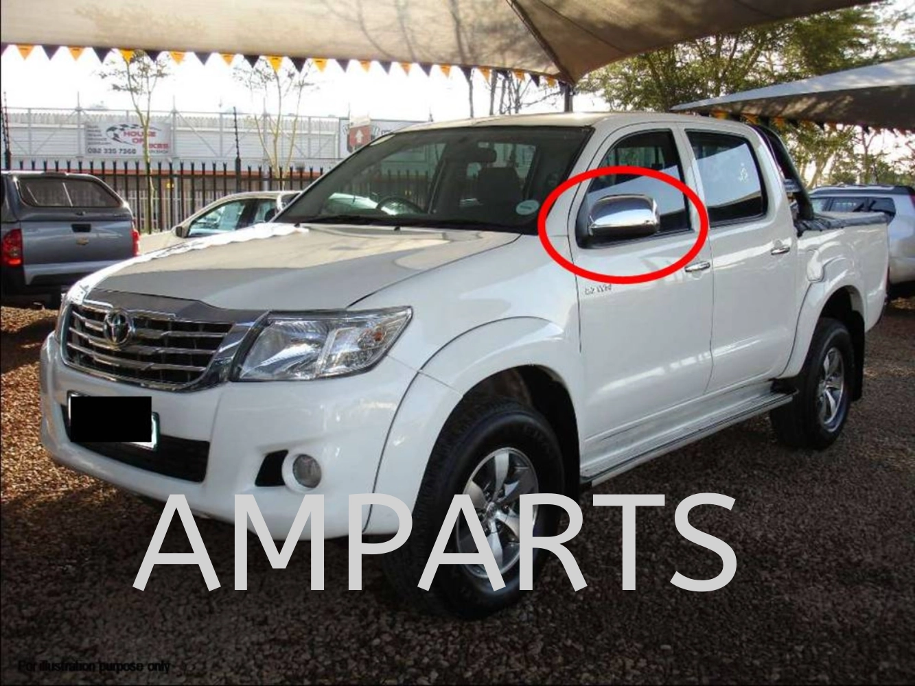 Toyota Hilux 2011 Door Mirror (Auto) 3 Pin