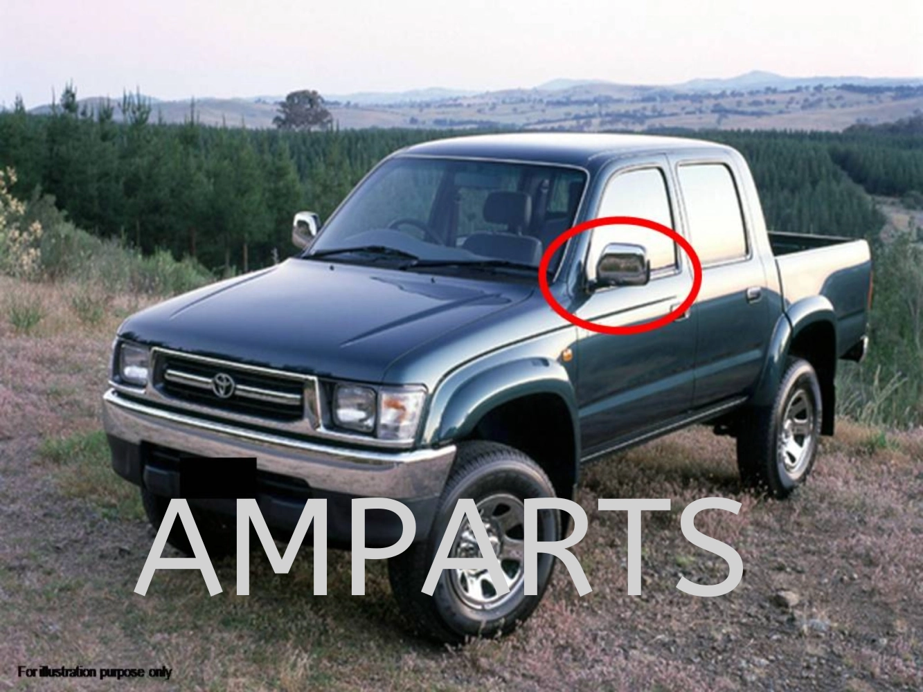 Toyota Hilux 1997 Door Mirror (Manual)