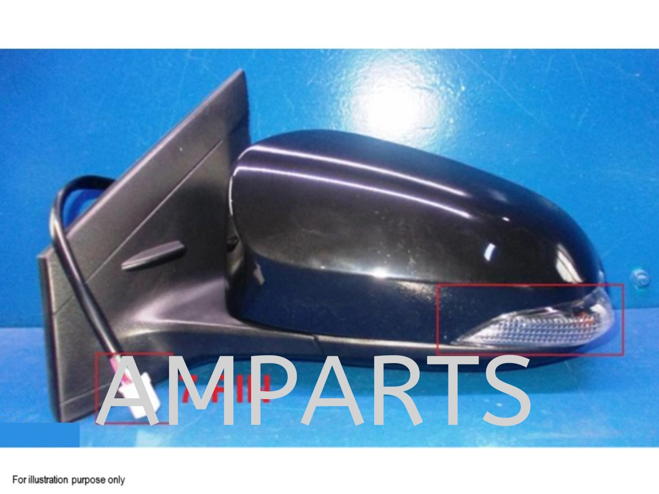Toyota Vios 2014 Door Mirror With Lamp (Auto Foldable) 7 Pin