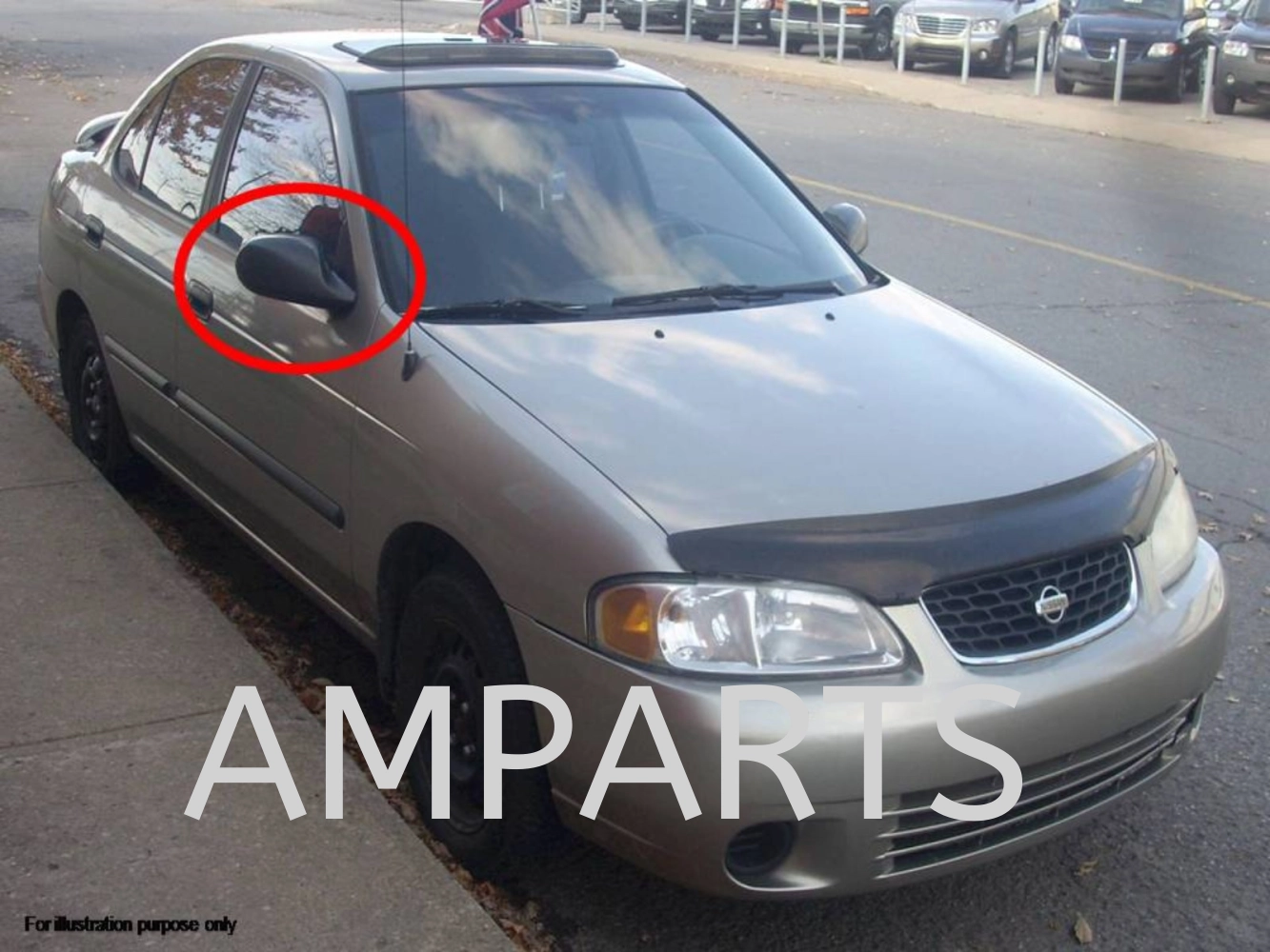 Nissan Sentra 2000 Door Mirror (Auto) 3 Pin = Sentra 2003, 2005